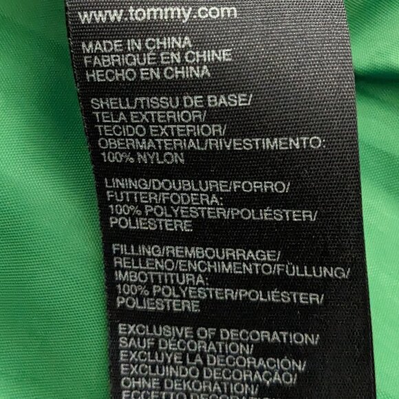 Tommy Hilfiger Puffer Vest Womens Jacket Green Multi Pockets Full zip Size XS - Picture 9 of 11